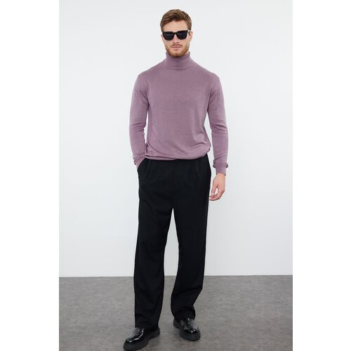 Trendyol Plum FL Slim Turtleneck Plain Knitwear Sweater Cene