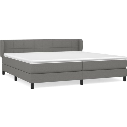 Maison Chic Box spring postelja - Vzmetna postelja z vzmetnico temno siva 200x200 cm blago SL13786, (21902597) Cene
