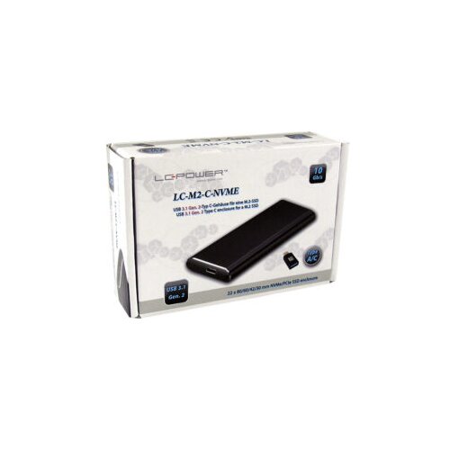 LC-Power LC-M2-C-NVME USB 3.1 Gen. 2 Type C M.2 SSD Enclosure Cijene