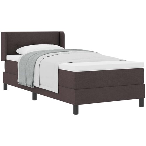 vidaXL Postelja boxspring z vzmetnico Temno rjava 90 x 190 cm, (5000123875) Cene