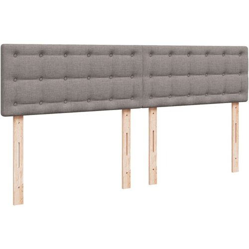  Krevet s oprugama i madracem smeđesivi 180x200 cm tkanina Slike