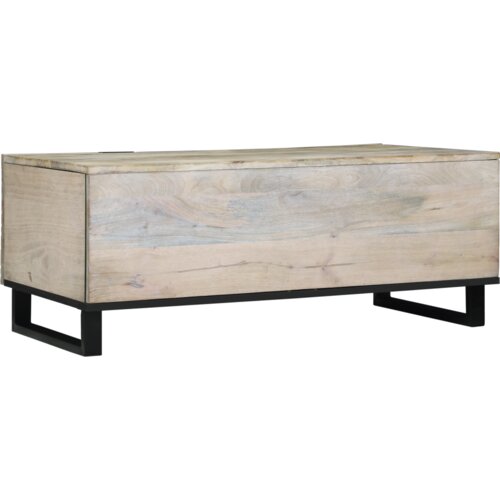 vidaXL Stolić za kavu s policom s pohranom s vratima Bijela, Crna 100 x 50 x 40 cm Cijene