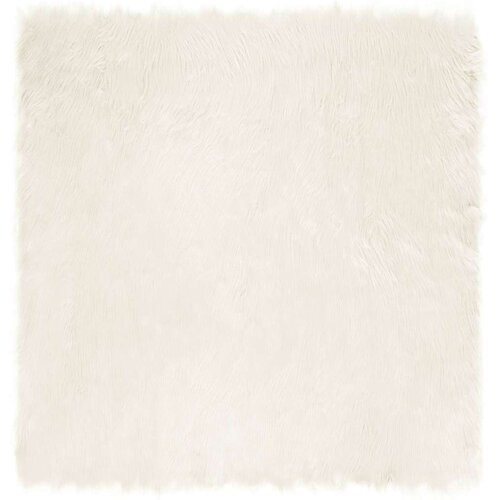vidaXL lažna ovčja preproga bela 120 x 120 cm poliester Cene