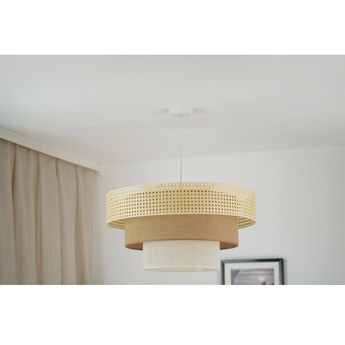  Brilagi - Visilica na sajli CEDAR LUNETA 1xE27/15W/230V preč. 60 ratan/smeđa/krem Slike