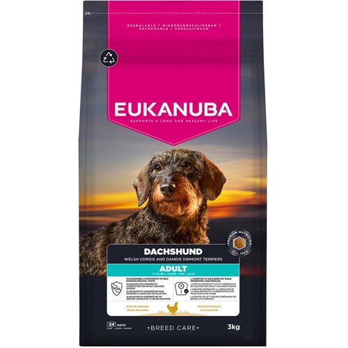 Eukanuba Adult Breed Care Dachshund - 3 x 3 kg Slike