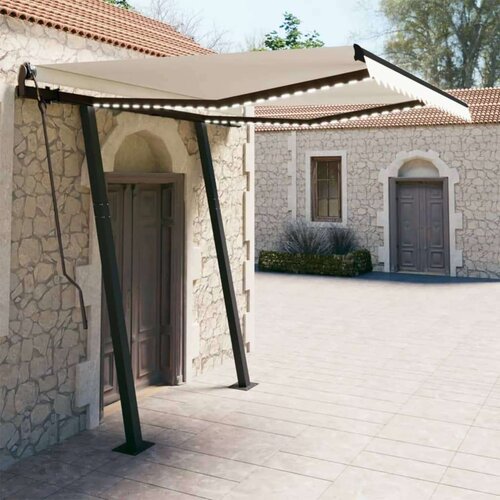 Automatska tenda sa senzorom za vjetar LED 3 x 2 5 m krem Cijene