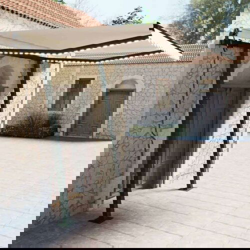  Automatska tenda sa senzorom za vjetar LED 3 x 2 5 m krem Slike