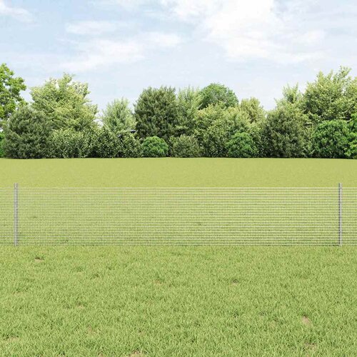  Zavarena žičana ograda s postom 10 x 0,4 m Srebrna Mreža Cene