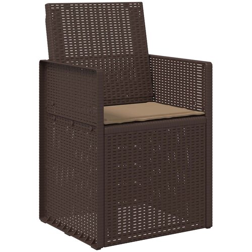  Jastučići za sjedenje 4 pcs Sivosmeđa 47 x 36 x 2 cm Poliester Slike