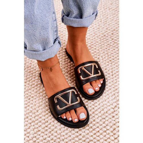 Kesi Women&amp;#039;s Classic Leather Flip-flops Black Evie Slike