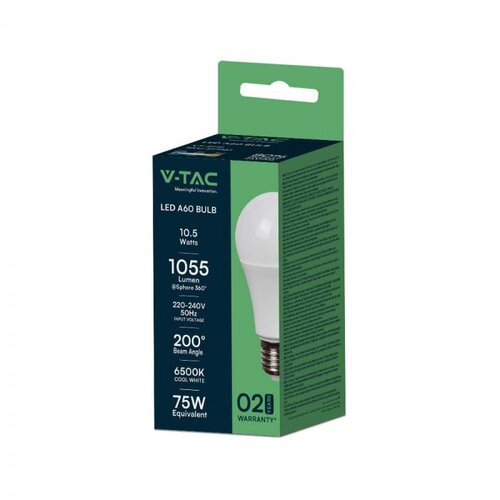 V-tac VT-2112 10.5W E27 A60 6500K LED sijalka, (21167100) Slike