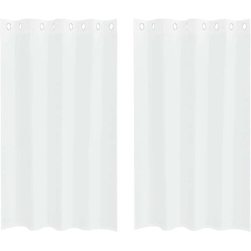 Voile zavjesa sa zavjesama 2 pcs Bijelo 175 x 140 cm Poliester Slike