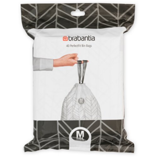 Brabantia PerfectFit vrećice za smeće za Bo Touch Bin - pakiranje s dozatorom - 60L (M) - 30 komada Slike