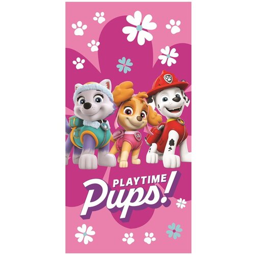 Jerry Fabrics Rožnata bombažna otro&amp;scaron;ka brisača 70x140 cm Paw Patrol &amp;ndash; Slike