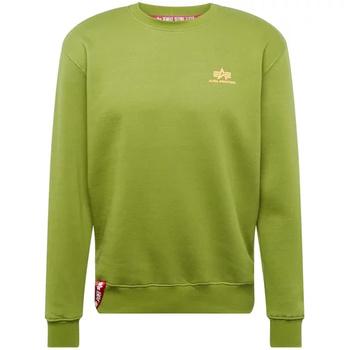 Alpha Industries Sweater majica žuta / kivi zelena / vatreno crvena / bijela