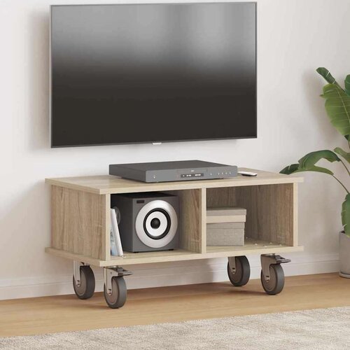 TV stojalo Sonoma hrast 68,5 x 35 x 35 cm Konstruiran les, (5000132684) Cene