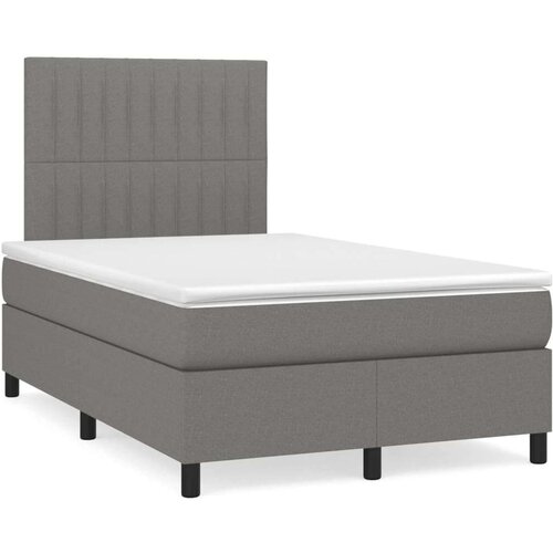  Krevet box spring s madracem tamnosivi 120 x 190 cm tkanina Cene