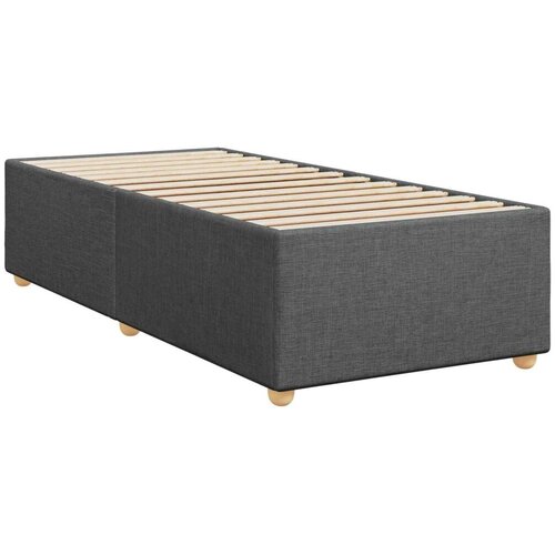  Boxspring krevet s madracem Tamnosiva 100 x 200 cm Tkanina - Tamnosiva 100 x 200 cm Dizajn s rombovima Cijene