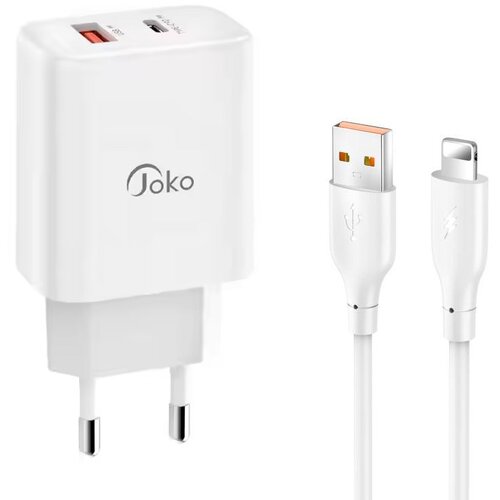  Kucni punjac KONFULON Joko JK87 PD 30W/ USB Q.30W sa kablom USB na iPhone Lightning beli 1m Cene