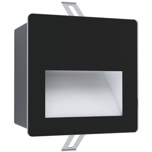 Eglo spoljna ugradna zidna LED lampa ARACENA 3,7 W 14 cm crna kvadratna IP65 99574 Slike
