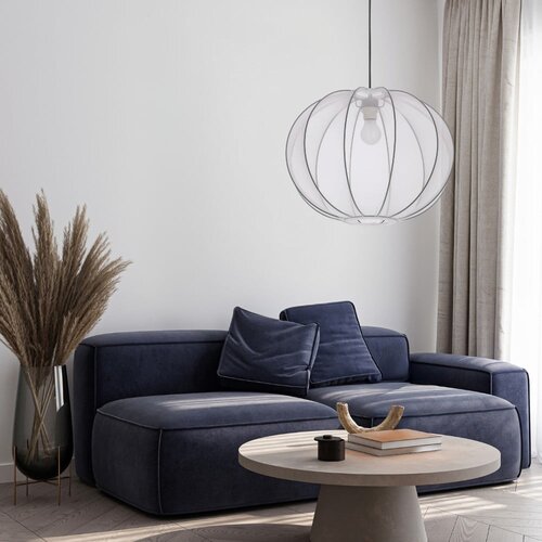 Candellux Lighting Bela viseča svetilka s tekstilnim senčilom &amp;oslash; 52 cm Mellow &amp;ndash; Slike