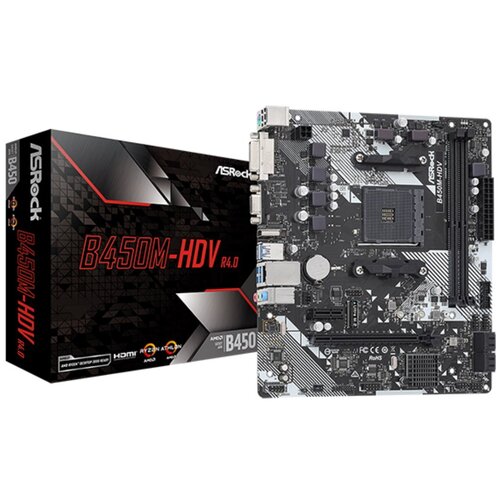 Matična ploča ASROCK B450M HDV-R4.0/AM4 Slike