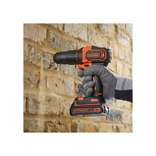 Black &amp;amp; Decker BDCHD18KB aku udarna bu&amp;scaron;ilica 18v kofer+baterije Slike