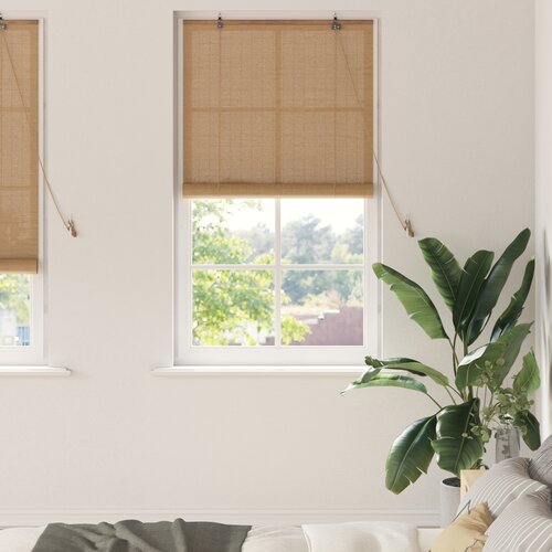 vidaXL Zavese in rolete z zavesami Svetlo rjava 90 x 220 cm Bambus Cene