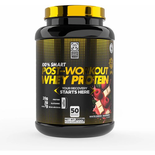100% SMART POST-WORKOUT WHEY PROTEIN - 2000G - White Choco Raspberry Cijene