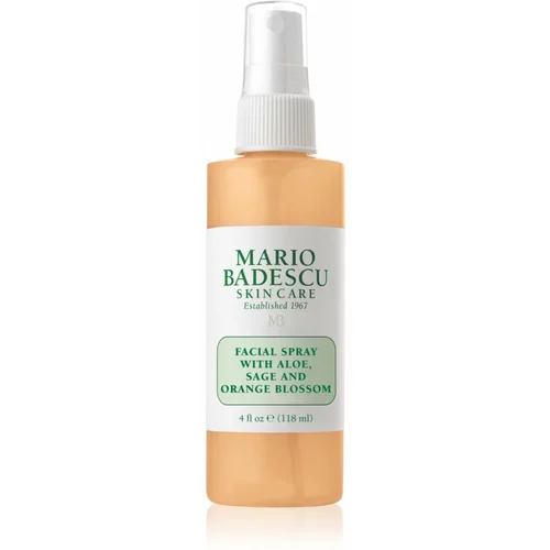 Mario Badescu Facial Spray with Aloe, Sage and Orange Blossom energetska hidratantna magla za lice 118 ml