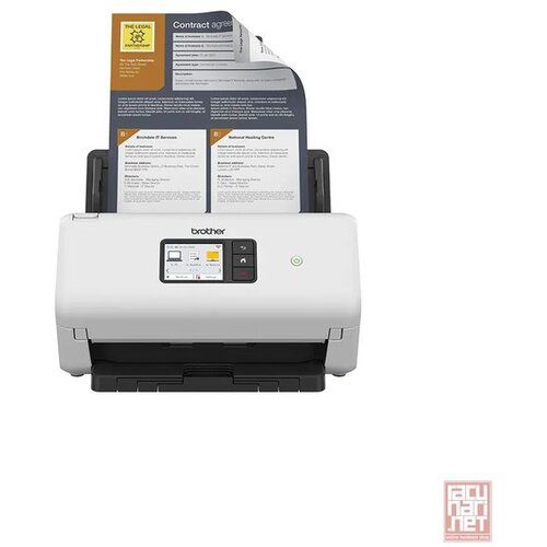 Brother ADS-4500W, scan up to 35ppm, 2-sided scan up to 70ipm, 60 sheet ADF, 600dpi, 7.1cm touchscreen, USB/LAN/Wi-Fi Slike