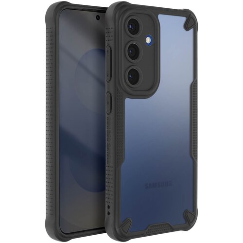 AVIZAR Odporen na udarce ovitek za Samsung Galaxy S25 Anti-Shrink Matte Back, Črna, (5000010225) Cene