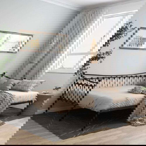 vidaXL Okvir za krevet na razvlačenje crni metalni 90 x 200 cm Cene