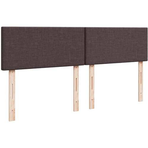  Krevet s oprugama i madracem tamnosmeđi 200x200 cm od tkanine Slike