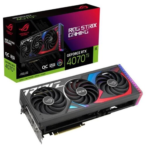 Asus gaming grafična kartica ROG Strix GeForce RTX 4070Ti OC 12GB GDDR6X (90YV0II0-MONA00) Slike