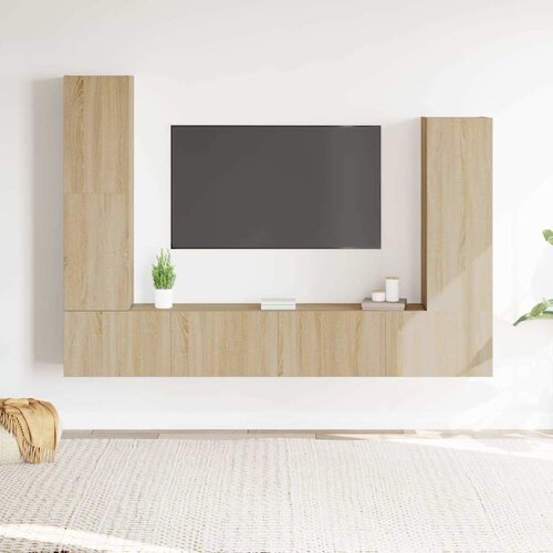  4-dijelni set TV ormarića boja hrasta sonome konstruirano drvo Cene