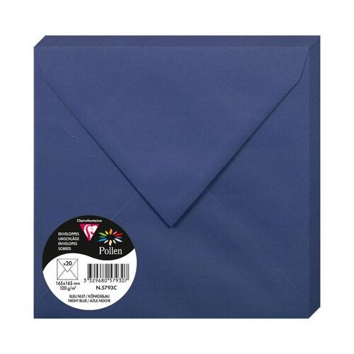 Clairefontaine kuverte Pollen 165x165mm 120gr night blue 1/20 Cijene