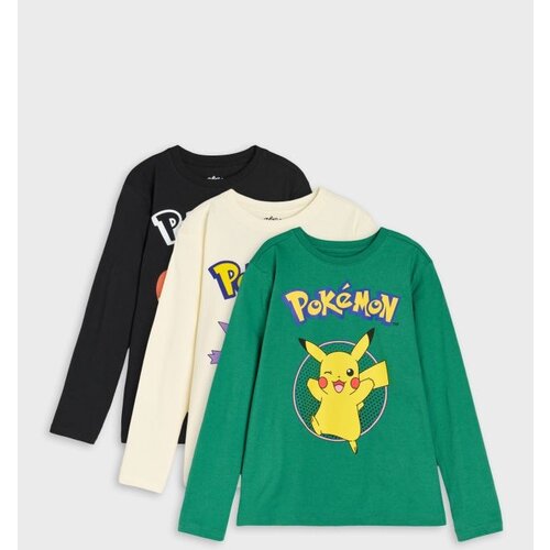 Sinsay Paket od 3 majica s dugim rukavima Pok&amp;eacute;mon Slike
