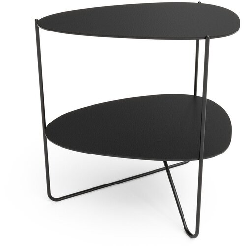 LIND DNA Crni metalni stolić za kavu 37x44 cm Curve Double Bull &amp;ndash; Slike