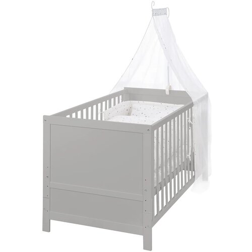 Roba Svijetlo sivi dječji krevet s baldihanom 70x140 cm Sternenzauber &amp;ndash; Slike