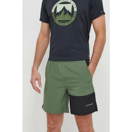 Columbia Pohodne kratke hlače Hike zelena barva