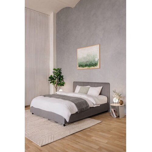 Bonami Selection Sivi tapecirani bračni krevet s podnicom i prostorom za odlaganje 180x200 cm Myra Slim Line &amp;ndash; Slike
