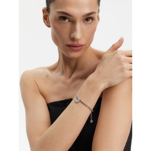 Guess Zapestnica JUBB05 214JW Srebrna Cene