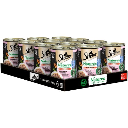 Sheba Nature's Collection 12 x 400 g - Losos s sladkim krompirjem in stročjim fižolom v omaki Cene