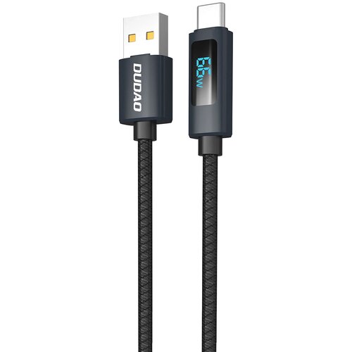 Dudao Kabel za punjenje L7T USB - A / USB - C 66W s LED zaslonom 1m - Crna Cijene