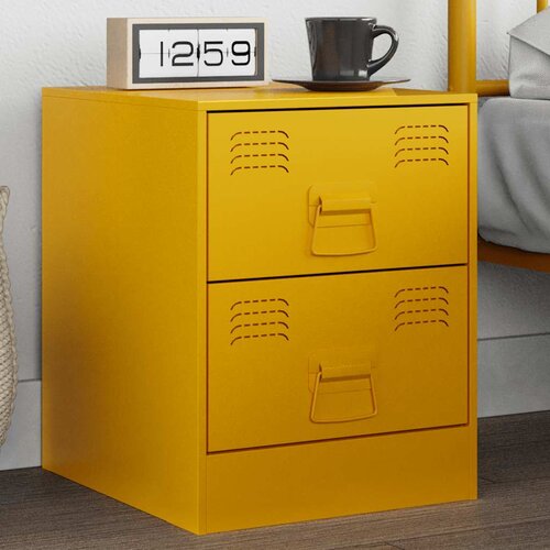 Furnova Nočna omarica rumena 34,5x39x44 cm jeklo, (21927321) Slike
