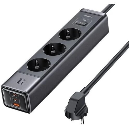 McDodo CH-0620 Produžni kabl, 30W, 6U1,1.5m, Crni Slike