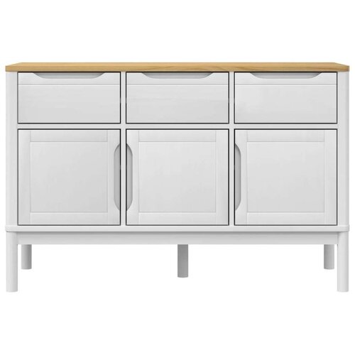 VidaXL Komoda FLORO bijela 114 x 43 x 74 cm od masivne borovine Slike