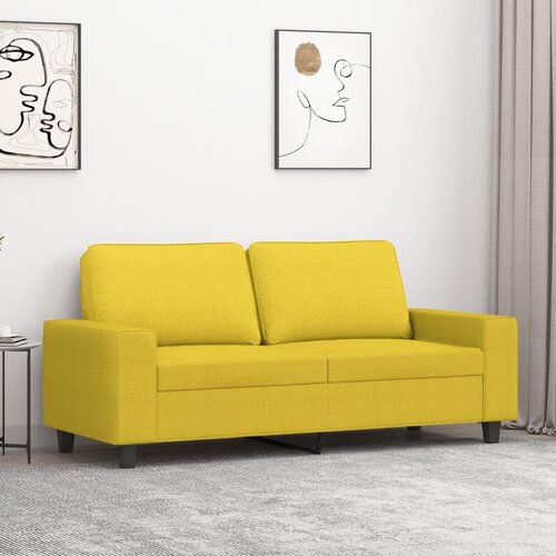 vidaXL Dvosjed od tkanine svjetložuti 140 cm Cijene