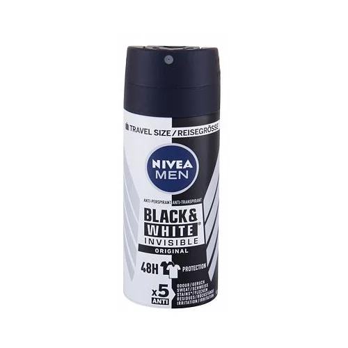 Nivea Men Invisible For Black & White Original antiperspirant, ki ne pušča sledi na oblačilih 100 ml za moške